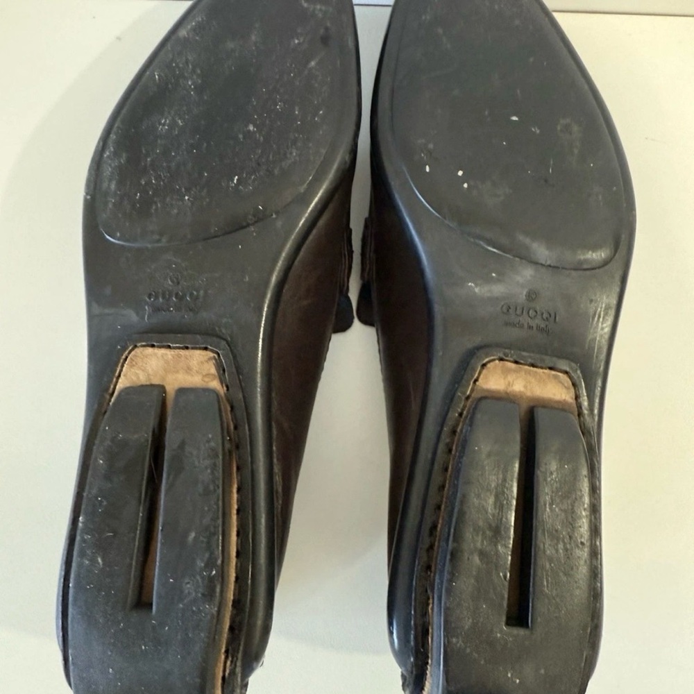 Gucci Dark Brown Leather Horsebit Loafers with Gold Hardware - Picture 6 of 13